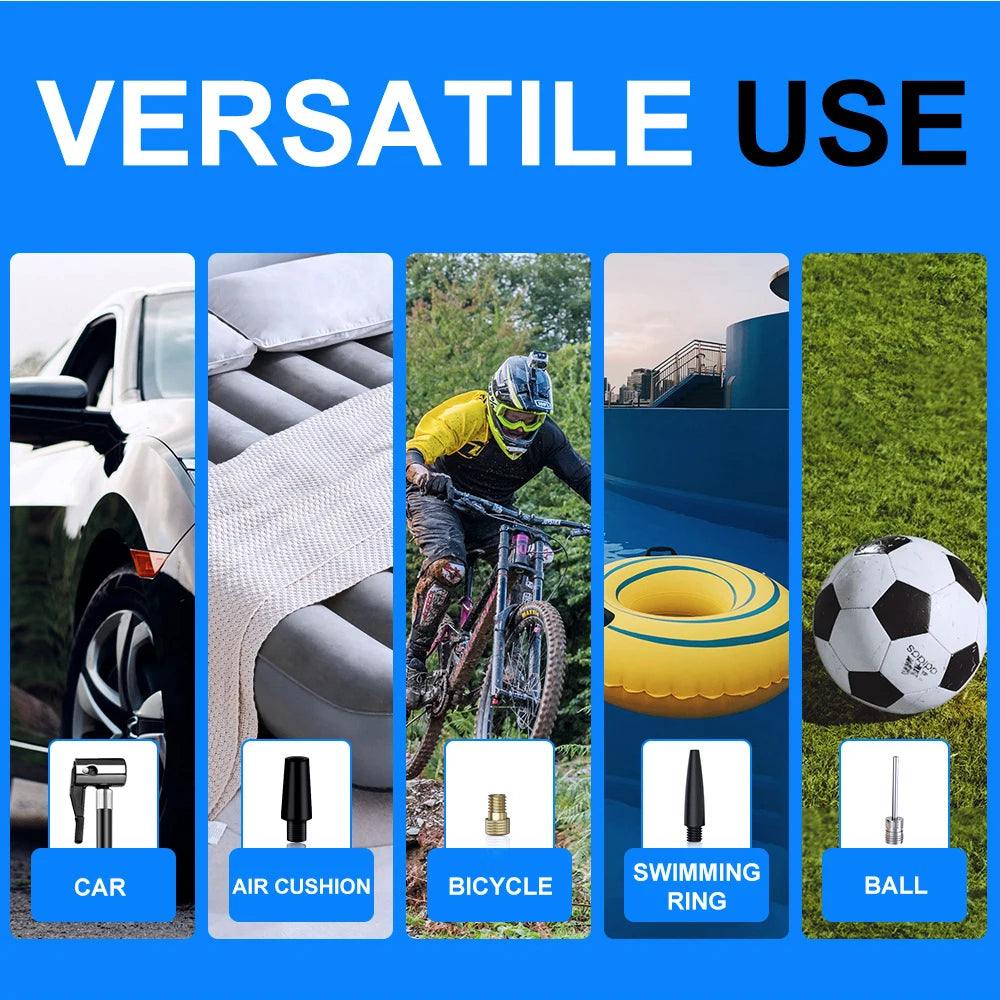 Car Tire Inflator Electric Air Compressor Digital Cordless Corded Portable Rechargeable SOS Light Emergency Auto Vehicle Pump