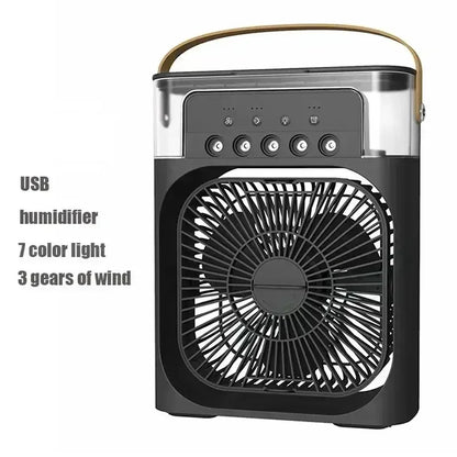 3-in-1 Portable Air Conditioner and Fan with LED Night Light and Humidifier for Home and Office Use