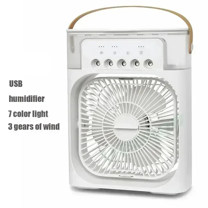3-in-1 Portable Air Conditioner and Fan with LED Night Light and Humidifier for Home and Office Use