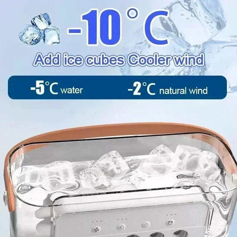 3-in-1 Portable Air Conditioner and Fan with LED Night Light and Humidifier for Home and Office Use